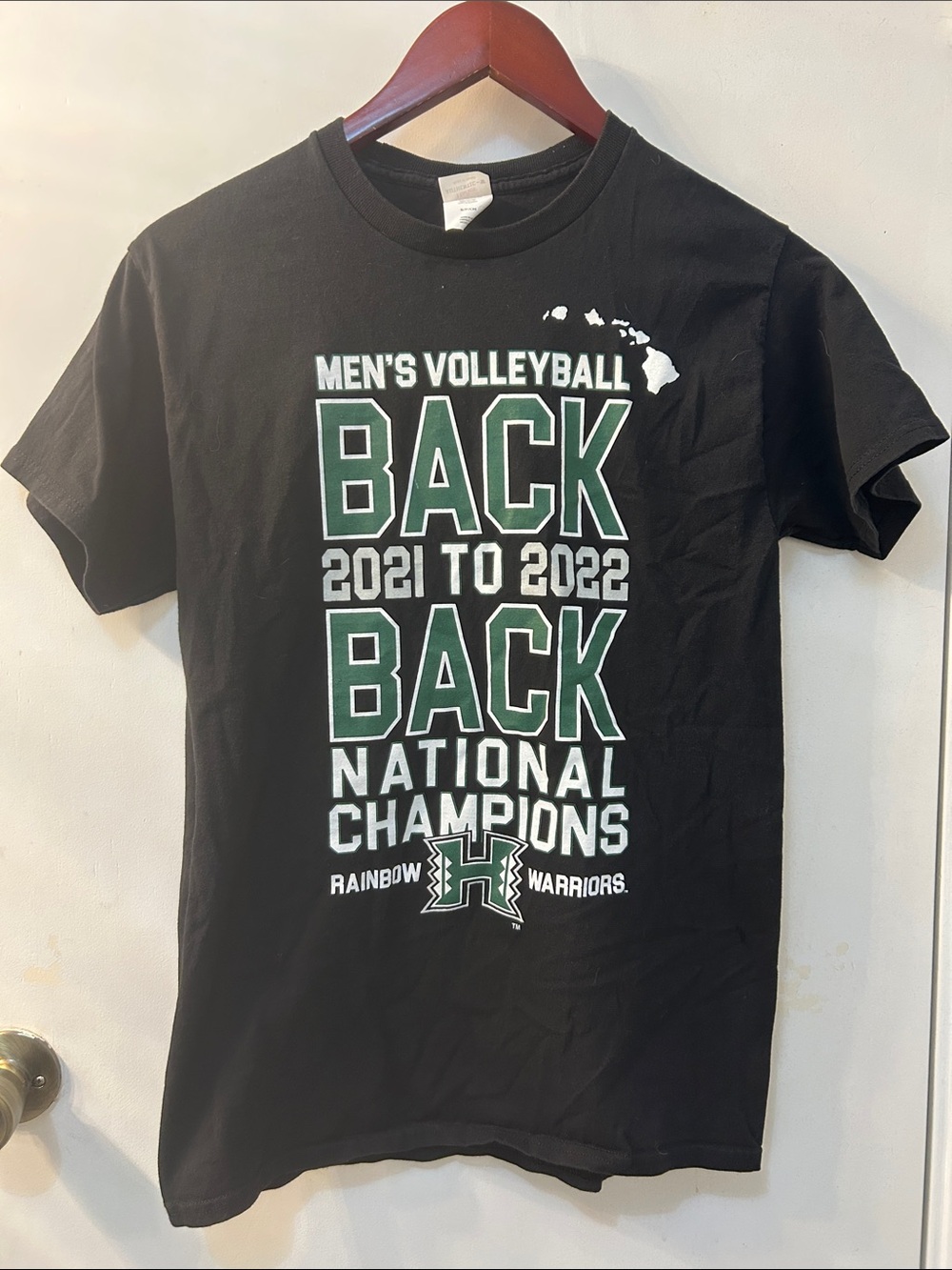 University of Hawaii Black Men’s Volleyball National Champions Hanes Tee, S